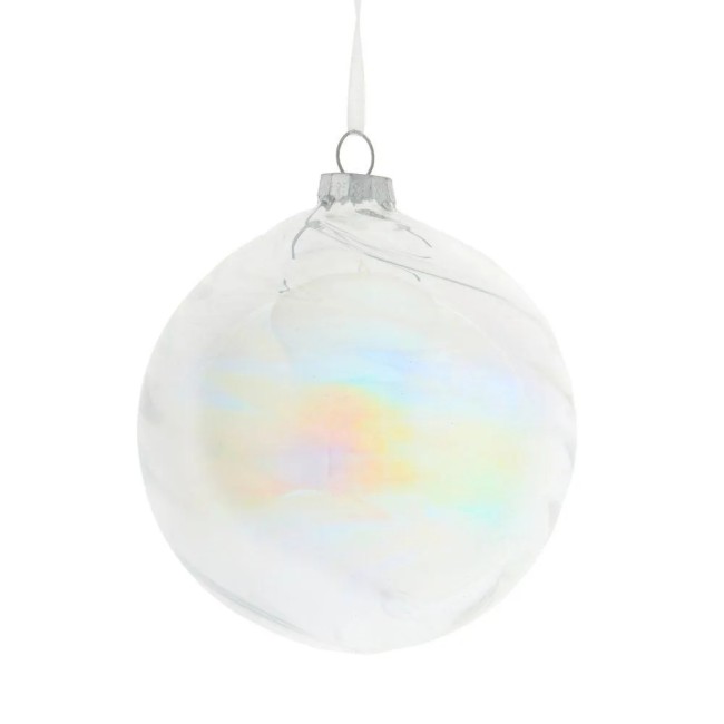 Украшение новогоднее "Шар" 8см,  стекло 743645