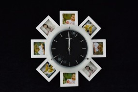 Часы-фоторамка М1278В white colour размер: 400*400 мм, материал: МДФ, стекло 01068982