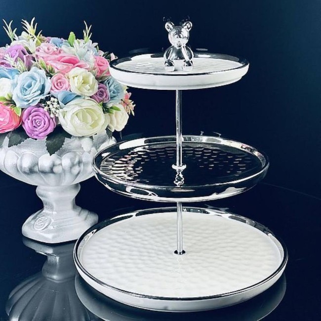 Трехъярусная этажерка 106-315 Фарфор