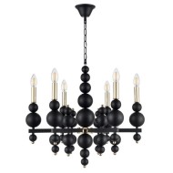 Люстра 8106/6 MODERNI LN25 120 черный/золото, металл Е14 6*40W 220V NANA