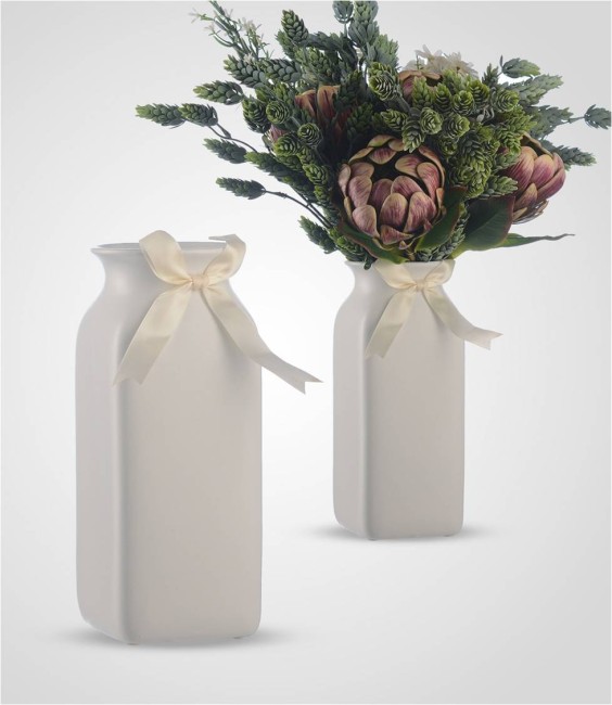 Ваза белая 409-3белая