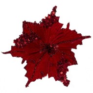 Цветок искусственный "Пуансеттия", L13 W13 H14 см 792196