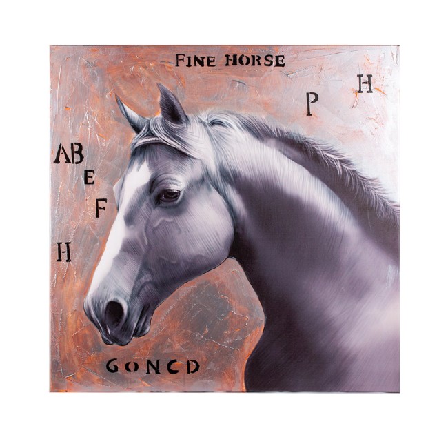 Панно из полим матер Лошадь 80х80 см 29130-18-1U 71560