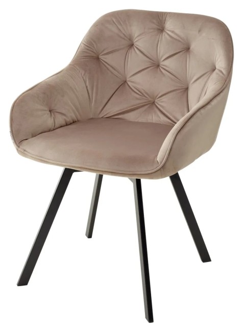 Стул GALE 360 град. поворот. BLUVEL-40 BEIGE, велюр/ черный каркас 629M04841 (от 2-х шт)