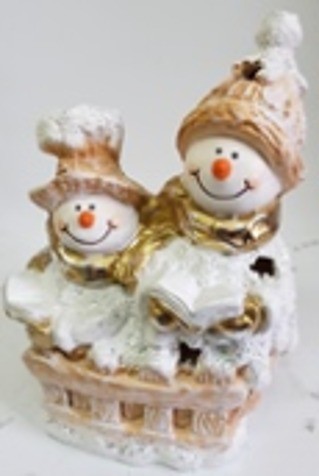 Снеговички с книгами маленькие НФ008 Н-23см,L-18см