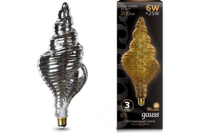 Лампа 166802008 LED Vintage Filament Flexible TL120 6W E27 120*330mm Gray 200lm 2400K