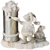 ФИГУРКА "МЫШКИ" 14,5*9*13,5 СМ. С ПОДСВЕТКОЙ 162-669