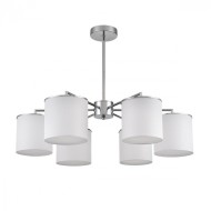 Люстра подвесная 6591/6 CLASSI LN25 62 хром/белый, металл/текстиль SUNTORI