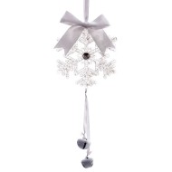 Украшение новогоднее "Снежинка", L10,5 W3 H27 см 808075