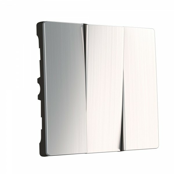 Набор клавиш для выключателя трехклавишного глянцевый никель W1139002 Набор клавиш для выключателя трехклавишного глянцевый никель W1139002