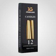 Набор из 12 золотистых свечей 7314-10зол