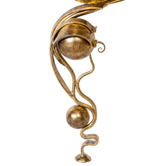 Стол "Heri" - 1 (пристенный) (Каштан, цвет ковки Амбер(Бр)) (артикул 15008)