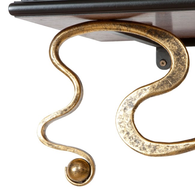 Стол "Heri" - 1 (пристенный) (Каштан, цвет ковки Амбер(Бр)) (артикул 15008)