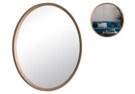 Зеркало интерьерное настенное в круглом корпусе из металла  d=70, золотой Рубин 7077-Z4 01106798