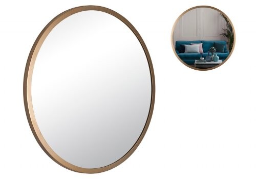 Зеркало интерьерное настенное в круглом корпусе из металла  d=70, золотой Рубин 7077-Z4 01106798