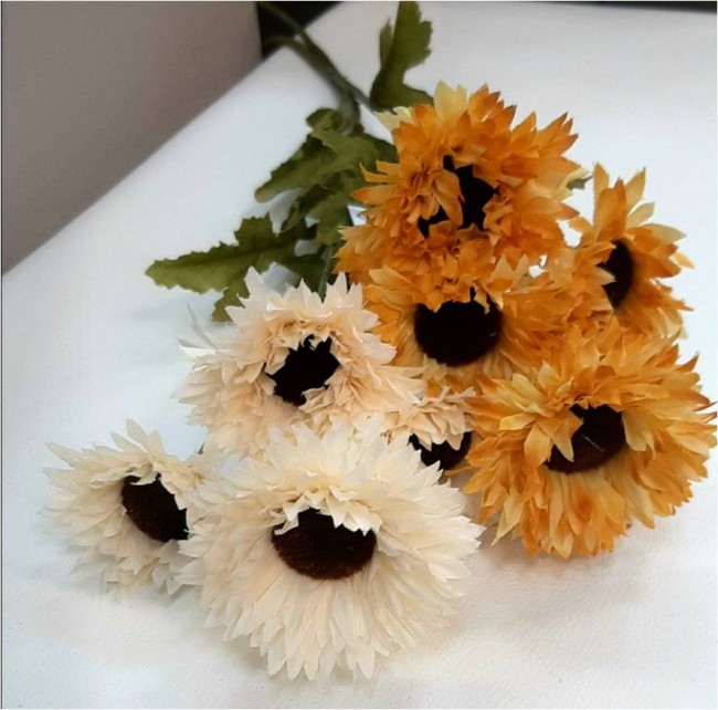 Ветка хризантемы остр. 5 гол. YC84393P ГН002177