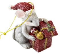 Фигурка подв."Мышонок с подарком" 707-074