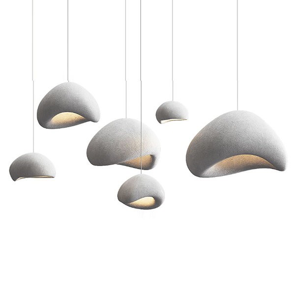 Люстра дизайнерская Wabi-Sabi White белая 500*600