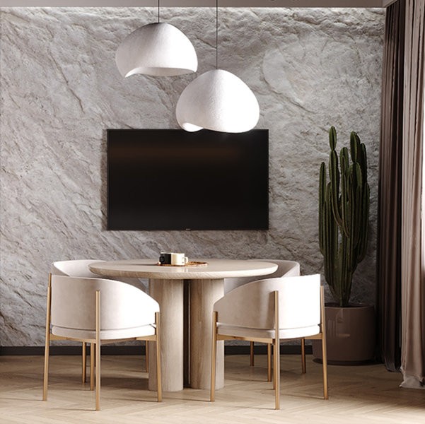 Люстра дизайнерская Wabi-Sabi White белая 500*600