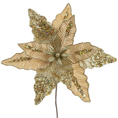 Цветок искусственный "Пуансеттия", L30 W30 H45 см 792205