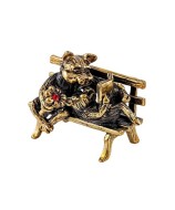 Фигурка "Поросята Пара с цветочком", бронза 2048.1