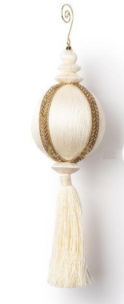 Белый шар с золотым узором 27 см 15075