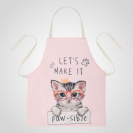 Фартук Cats & Friends розового цвета с кошечкой 55*68 см 00312