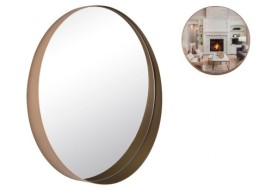 Зеркало интерьерное настенное в круглом корпусе из металла 50,5см, бел зол, Рубин 5057-Z3 01106789