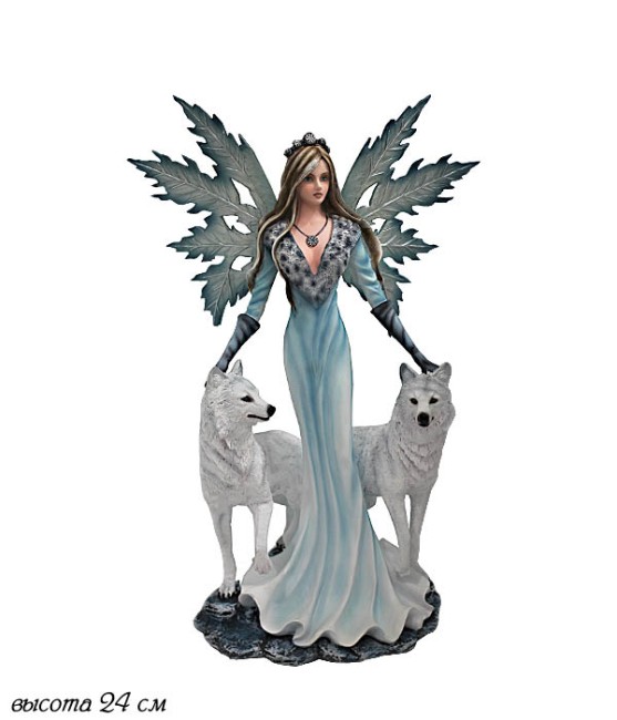 Статуэтка "Фея и волки" 307-004 24 см полистоун