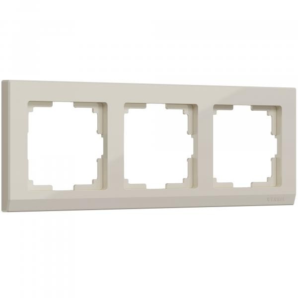 Рамка из пластика на 3 поста Stark слоновая кость W0031803
