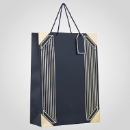 Темно-Синий Крафтовый Подарочный Пакет L 10405-39синий