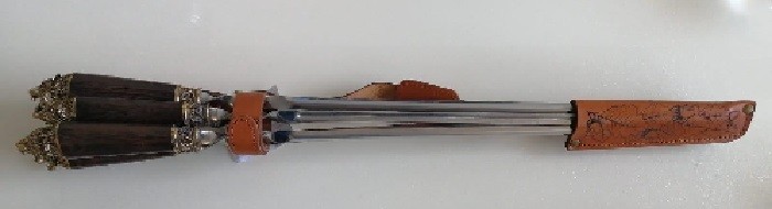 Набор шампуров "Тигры" венге, в колчане, латунь 121302