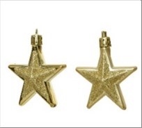 Елочная игрушка "Звезда" (стекло), набор (2 шт) Арт.28099