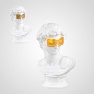 Портретное украшение бюст Давида со светильником 12*11.5*20 00545