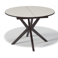 Стол ДИК Kenner B1100, венге/стекло крем сатин/Опоры Kenner B венге