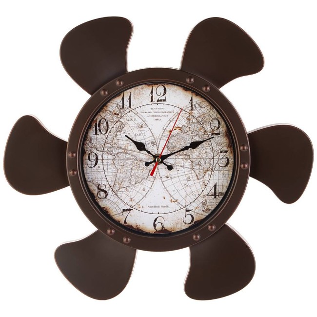 ЧАСЫ НАСТЕННЫЕ КВАРЦЕВЫЕ "КАРТА МИРА" 220-443 38*35 СМ ЦИФЕРБЛАТ 19
