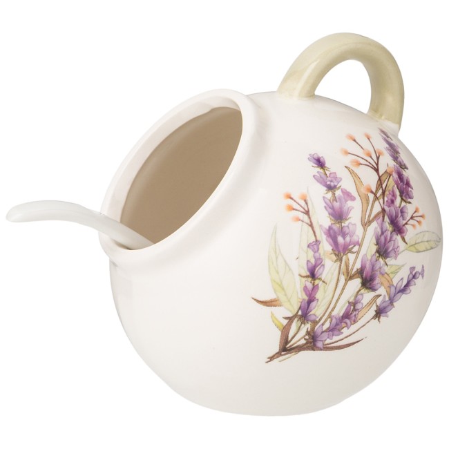 СОЛОНКА С ЛОЖКОЙ  "ДУША ПРОВАНСА" 358-2054 9,5*9,5 СМ. ВЫСОТА=10 СМ / 170 МЛ