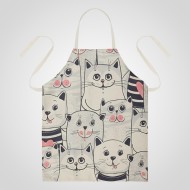 Фартук Cats & Friends серого цвета с кошками 68*55 см 00322