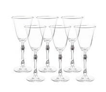 Рюмка для красного вина "PARUS"; Декор "Отводка платина, платиновый шар", 250 мл  (из 6 шт) БСС0248