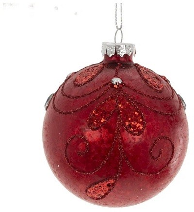 Украшение новогоднее "Шар", 8см, стекло 746510
