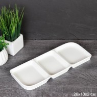 Блюдо-менажница 27 см 3 секции / YG-695 /для соуса 732610 730673