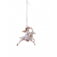 Украшение новогоднее "Ангел на олене", L8,5 W5 H9,5 см 278742