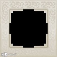 Рамка на 1 пост WL05-Frame-01-ivory Flock слоновая кость