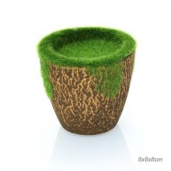 Кашпо со мхом декоративное 653031 размер: 8х8х8см. /16018/, материал: полимер
