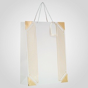 Белый Крафтовый Подарочный Пакет L 10405-39белый