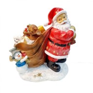 Дед мороз тянет мешок с подарками  Н-28,L-23см,В-13см НФ273