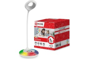 Светильник настольный светодиодный ССО 21Б 8Вт 6500К 640Лм RGB-подсветка, сенсор-диммер, с адаптером