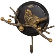 Декоративный настенный крючок "Терра" (Орех(Д)-Ш-Амбер(Бр) Подставка: Цвет Орех(Д), скульптура: Ш