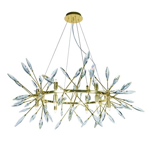 Люстра 5705E/12A GOLD H+CLEAR