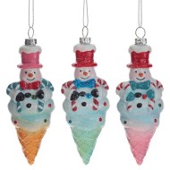 Украшение новогоднее "Снеговик-мороженое", L5,5 W5 H15,5 см 808919